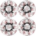 thumbnail image 2 of Shower Caps,Pink Cow Strawberry Pattern Waterproof Shower Cap for Women 4 Pieces,Double Reusable Hair Cover for Shower PEVA Elastic Stretch Hem, 2 of 7