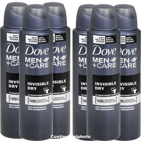 6 Cans of Dove Men+Care Invisible Dry 150ml Anti-Perspirant Anti-Transpirant