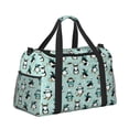 thumbnail image 2 of Xecao Winter Skiing Penguin Pattern ​Lightweight Crossbody Weekender Bag Mesh Side Pockets Padded Handles Sports Outdoor Gear Organizer, 2 of 7