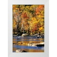 thumbnail image 3 of Alan Hausenflock 4x24 White Modern Wood Framed Wall Art Titled - Autumn on the River I2, 3 of 5