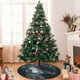 thumbnail image 7 of Sikiie Forest Black Ghost Warrior 30-48 inches {designName} Print Christmas Tree Skirt Snowman Xmas Tree Skirt with Edge Christmas Decorations for Holiday Party-48", 7 of 7