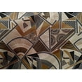 thumbnail image 4 of oneOone Cotton Silk Light Brown Fabric Triangle & Art Geometric Dress Material Fabric Print Fabric By The Yard 42 Inch Wide, 4 of 4