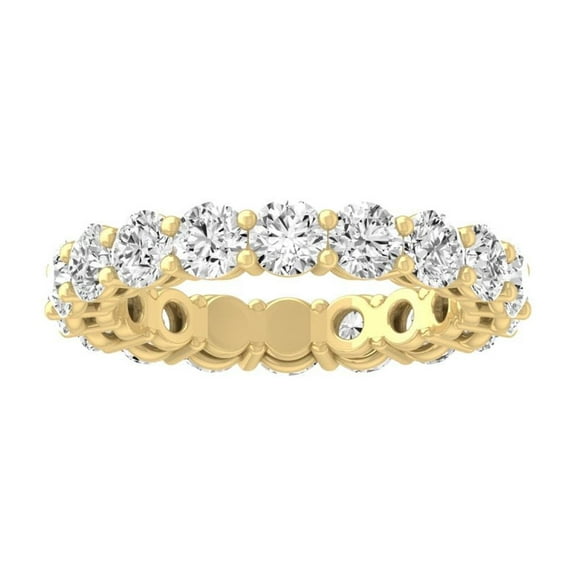 ARAIYA FINE JEWELRY 14K Yellow Gold Lab Grown Diamond Eternity Band Ring (2 cttw, D-E Color, VS Clarity) Size 7
