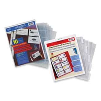 C-Line Business Card Organizer with Plastic Pockets, 20 Cards Capacity, 3-Ring Binder Compatible, 10/Pack - Walmart.com C-Line Business Card Organizer with Plastic Pockets, 20 Cards Capacity, 3-Ring Binder Compatible, 10/Pack - Walmart.com