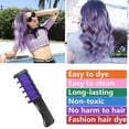 thumbnail image 3 of New Hair Chalk Comb Temporary Bright Hair Color Dye for Girls Kids, Washable Hair Chalk for Girls Age 4 5 6 7 8 9 10 New Year Birthday Party Cosplay DIY Children's Day, Halloween, Christmas (Purple), 3 of 7