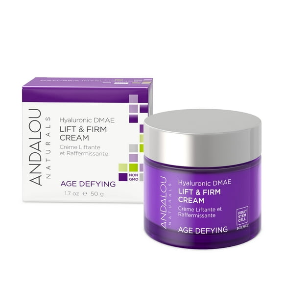 Andalou Naturals Age Defying Hyaluronic DMAE Lift &amp; Firm Cream - Age Defying Facial Cream For Dry Skin, 50 g (Pack Of 1)