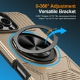 thumbnail image 3 of for iPhone 13 Pro Rugged Case with Stand, Secure Ring Holder, Compatible with Mag-Safe, Heavy Duty Shockproof Drop Resistant Hybrid Protection Phone Cover for iPhone 13 Pro, Gold, 3 of 7
