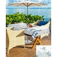 thumbnail image 5 of Blue Coastal Outdoor Tablecloth - 60x84 Inch Rectangle Waterproof Dining Table Cover, Nautical Summer Beach Sea Turtle Coral Outdoor Table Cloth with Umbrella Hole & Zipper for Picnic/Patio, 5 of 6