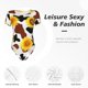 thumbnail image 4 of Fotbe Sunflower Cow Body de Mujer con Cuello Redondo y Mangas Cortas, Sin Mangas Ajustado, Suave, Cómodo y Básico-XX-Large, 4 of 7