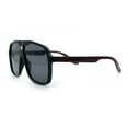 thumbnail image 6 of Mens Racer Mobster Fashion Oversize Sunglasses Black Burgundy - Black, 6 of 8
