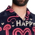 thumbnail image 5 of Valentine's Day Font Men's Short Sleeve Casual Printed Button Down Beach Shirt - Summer Hawaiian Top, 5 of 6