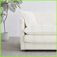 thumbnail image 3 of White 4-Seater Chenille Modular Sofa - Free Combination, Comfy for Living Room, 3 of 8