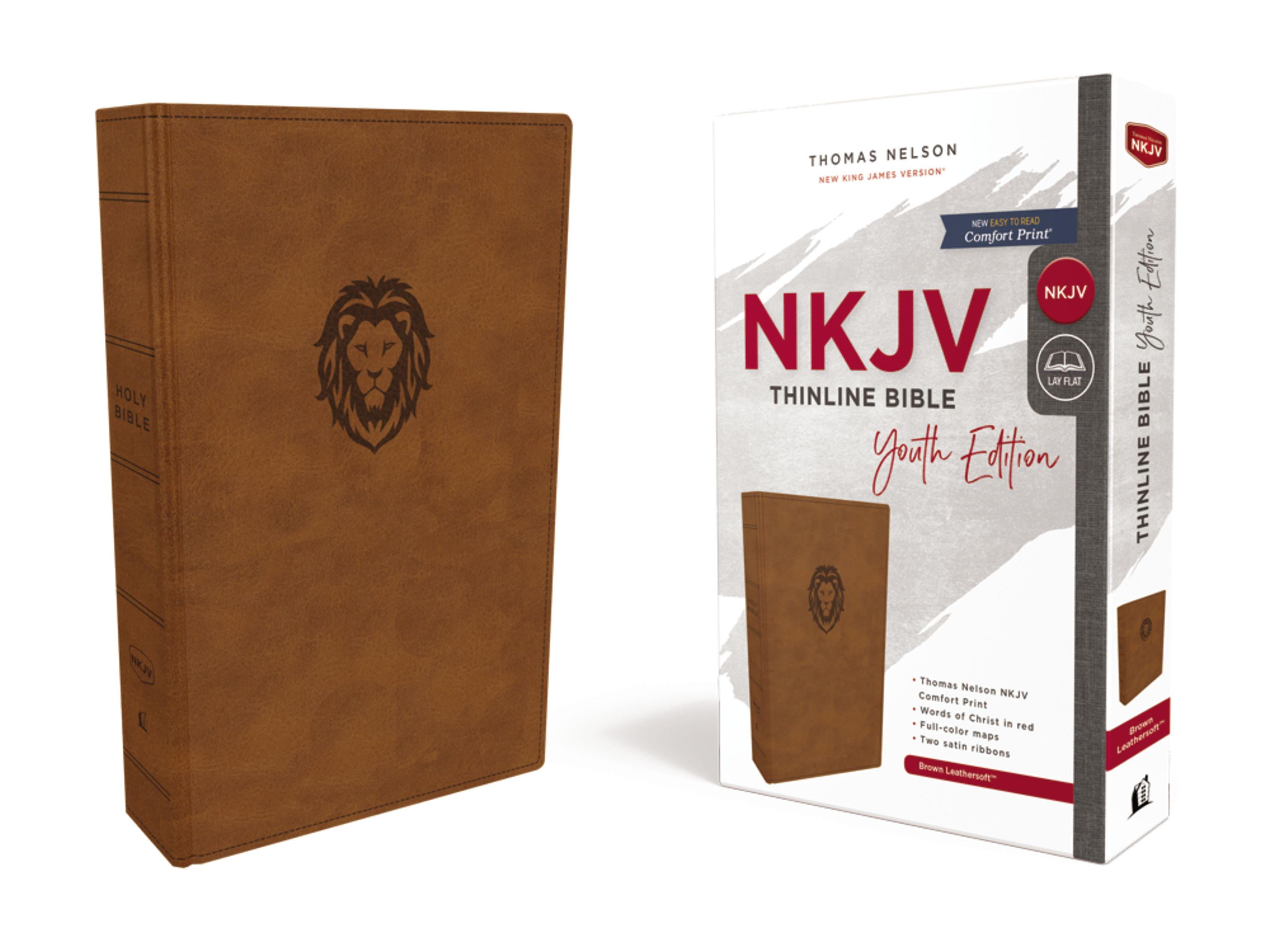 Nkjv, Thinline Bible Youth Edition, Leathersoft, Brown, Red Letter