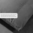 thumbnail image 4 of Duvet Cover Full [3-Piece, Dark Grey] - 1 Comforter Protector with Zipper Flap and 2 Pillow Shams - Hotel Luxury 1800 Brushed Microfiber - Ultra Soft, Cool and Breathable Comforter Cover, 4 of 7