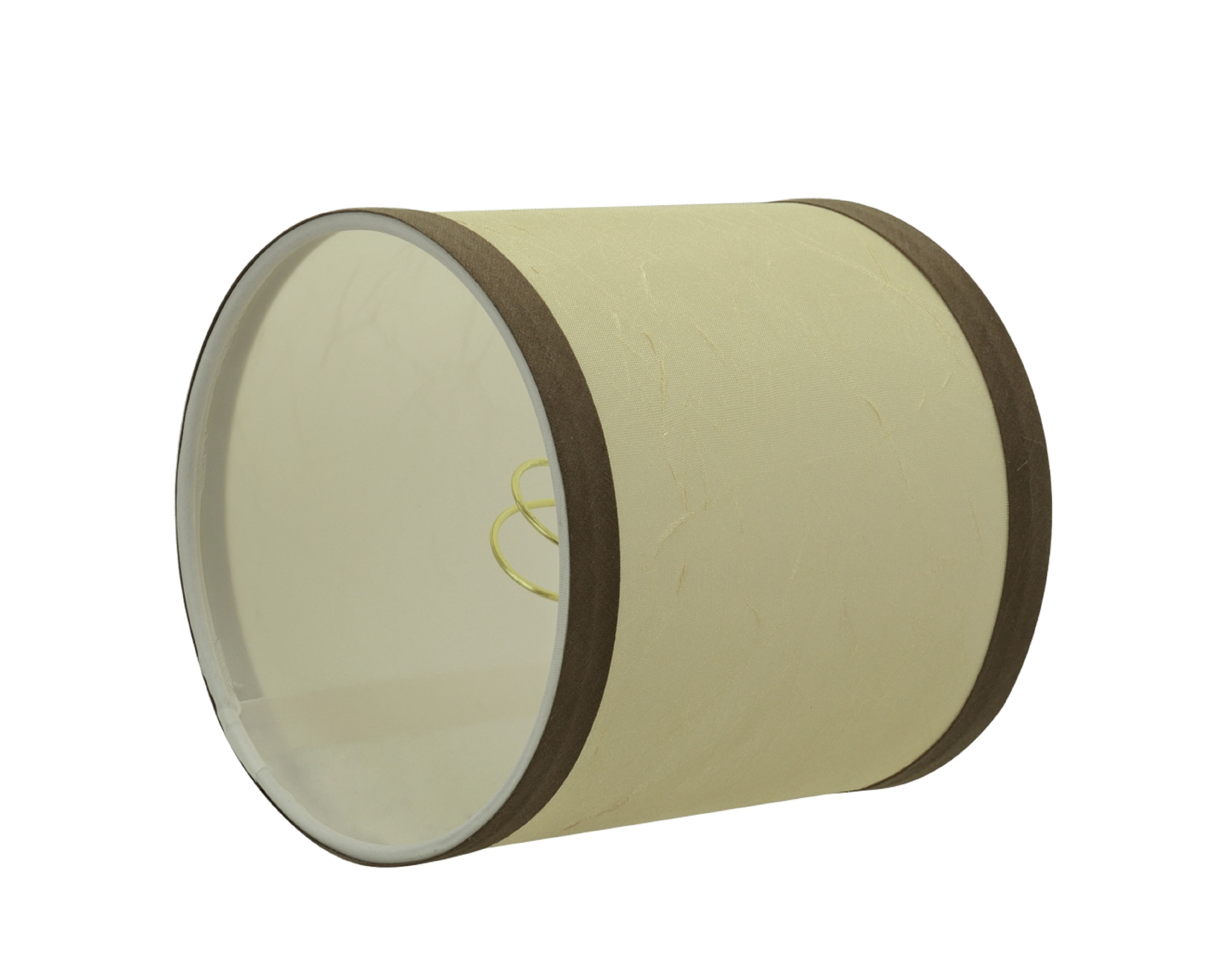 Aspen Creative 31194 Transitional Drum (Cylinder) Shaped Clip-On Construction Lamp Shade in Beige, 5" wide (5" x 5" x 5")