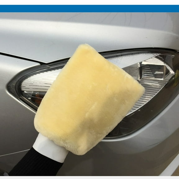 WHAMVOX Car Wash Mitt Double Sided Wool Microfiber Car Cleaning Glove for Motorcycle Wax Polishing Washer Sponge Car Care Cleaning