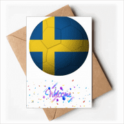 Sweden National Flag Soccer Football Welcome Back Greeting Cards Envelopes Blank