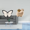 thumbnail image 2 of Reloj de pared acrílico con forma de mariposa y estatua de animal en miniatura, decoración de mesa, decoración creativa para el hogar, oficina, comedo, 2 of 8