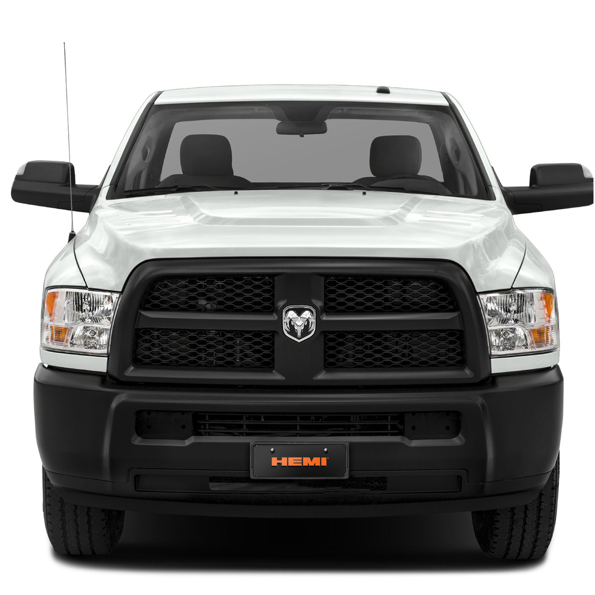 Black Metal License Plate With 3D Black/Red Dodge HEMI Emblem – Front/Rear