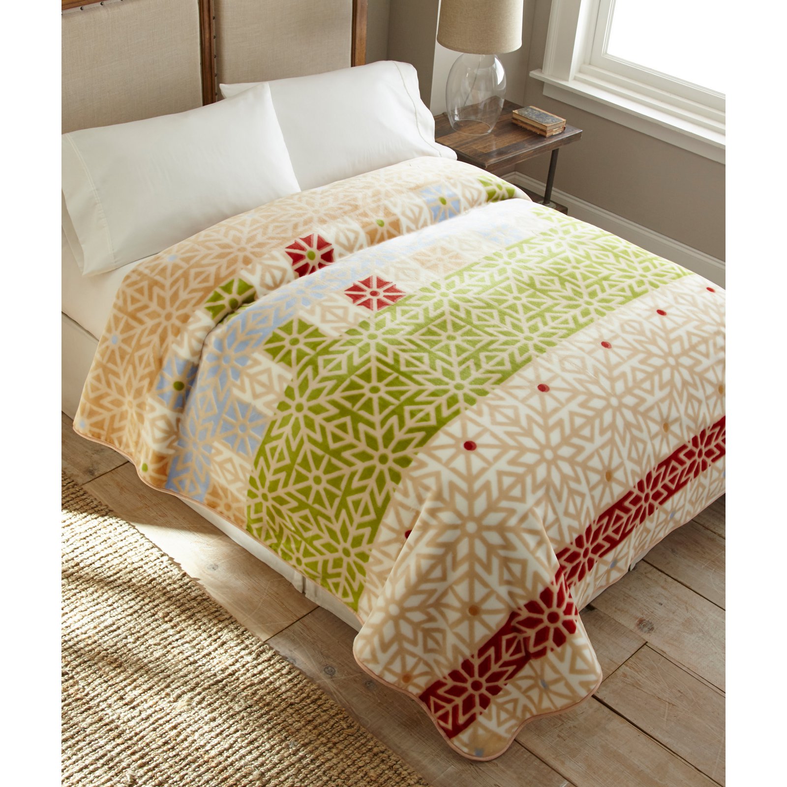 Shavel Home Products Hi Pile Luxury Throw Blanket, 60" x 80", Celebration