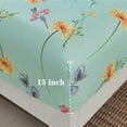thumbnail image 3 of REJODA-Green Floral Printed Sheet Set King, 4 Piece Soft Brushed Microfiber Sheets Deep Pocket, 3 of 4
