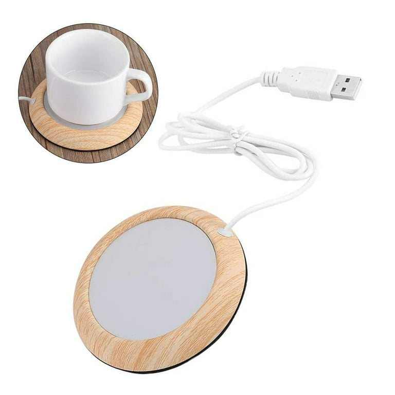 Cup Warmer USB Coffee Mug Electric Heater Plate Desktop Wood Grain Cup  Warmer Heat Beverage Mug Mat Tea Coffee Milk Heater Pad Coasters For Office  & Home