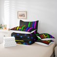 thumbnail image 6 of jejeloiu Colorful Graffiti Stripe 7-Piece Bedding Comforter Set,Ride Sport King Bedding Sets,Abstract Geometric Lines Bed Sheets For Kids,Super Cozy Room Decor Reversible, 6 of 8
