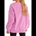 thumbnail image 4 of Sudadera con Capucha de Gran Tamaño para Mujer, Suéteres de Larga con Cuello Redondo de , Conjuntos Cómodos de Moda de Otoño. Rosa L, 4 of 9