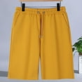 thumbnail image 4 of ZOYOEN Boys Athletic Shorts with Pockets- Elastic Waist Cotton Casual Drawstring Active Shorts Husky Yellow Size 6, 4 of 5