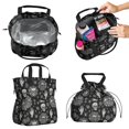 thumbnail image 2 of Skull and Hand Gothic Pattern Drawstring Insulated Lunch Bag for Women, Stain-Resistant Large Lunch Tote with Multi-Pockets for Work Office, 2 of 5