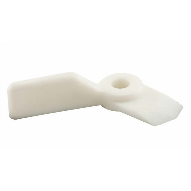 Botón giratorio Prime-Line de nailon blanco, 14 mm de largo x 10 mm de alto, 1 paquete