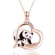 thumbnail image 2 of Collar Cadena Joyería Femenina Pandas Colgante Moda Collar Corazón Pandas Collarbone Collares Colgantes, 2 of 7