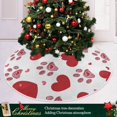 thumbnail image 6 of Coolnut Valentine's Day Hearts Christmas Tree Skirt Home Decoration Large Round Christmas Tree Skirt for Holiday Party Home Christmas Day Ornaments,35.4", 6 of 6