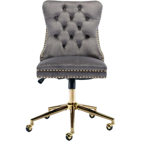 grey velvet home office desk product