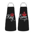 thumbnail image 2 of tredstone 2piece Cute Aprons For Women Cooking Set For Couples And Easy To Clean Gift Idea Aprons For Cooking Black B, 2 of 6