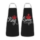 thumbnail image 2 of Delantales Billuyoard para parejas cocina negros 2 piezas, 2 of 6