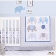 thumbnail image 1 of The Peanutshell Ensembles de Literie de Bassinette pour Garçons / Ensemble de Chambre de Bébé 3 Pcs / Couette de Bassinette, Drap-Housse de Bassinette, Jupe de Bassinette Incluse, 1 of 5