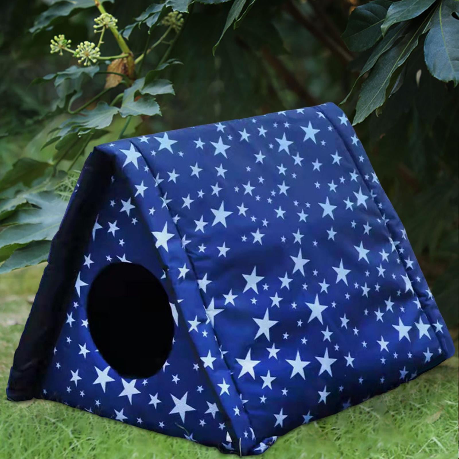 YWMJZEU Outdoor Cat House Weatherproof Dog Kennel Pet Cat Beds Kitten House Keeping Warm 40cmx35cmx40cm