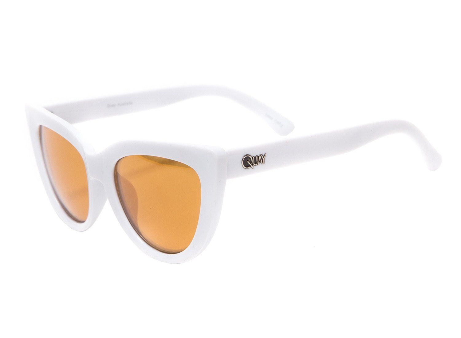 quay white cat eye sunglasses