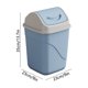 thumbnail image 3 of Papelera cuadrada con tapa para oficina y baño | Cubo de basura con tapa abatible para control de olores | Contenedor de basura de plástico para espacios pequeños, 3 of 6