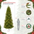 thumbnail image 4 of 12 Pre-lit Slim Fraser Fir Artificial Christmas Tree 1200 UL listed Clear Lights, 4 of 5