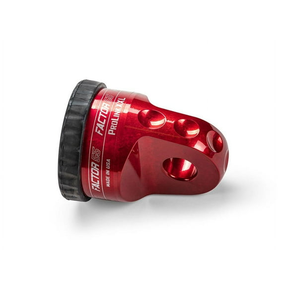 Factor 55 Winch Cable Shackle Mount 00210-01 ProLink XXL; Fits 3/4 And 7/8 Inch Shackles/D-Rings; Fits 1/2 Inch Steel Cable/Synthetic Winch Rope; 24000 Pound Load Capacity; Anodized; Red; Aluminum