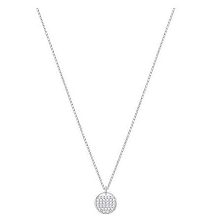 - Swarovski Ginger Pendant, White, Rhodium Plating