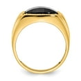 thumbnail image 2 of 14K Yellow Gold Ring Band Men's Diamond Round Onyx Black, Size 6, 2 of 5