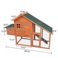 thumbnail image 2 of Kinbor Wooden Backyard Chicken Coop with Removable Tray Ramp, 67", 2 of 7