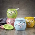thumbnail image 5 of Japanese Flower Sugar Bowl Seasoning Pot Salt Storage Jar with Lid Spoon, 5 of 5