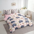 thumbnail image 3 of Manfei Guinea Pig 7-Piece Queen Bedding Set, Vintage Floral Comforter Sets, 3 of 7