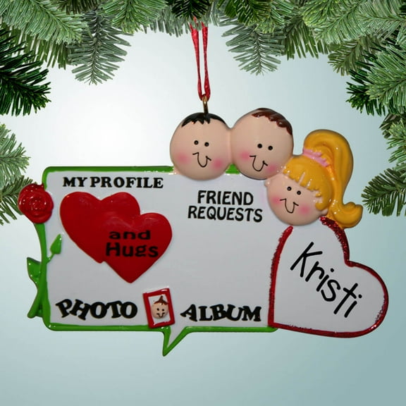 Personalized Social Networking Christmas Ornament - Online Fanatic - Great Gift Ideas