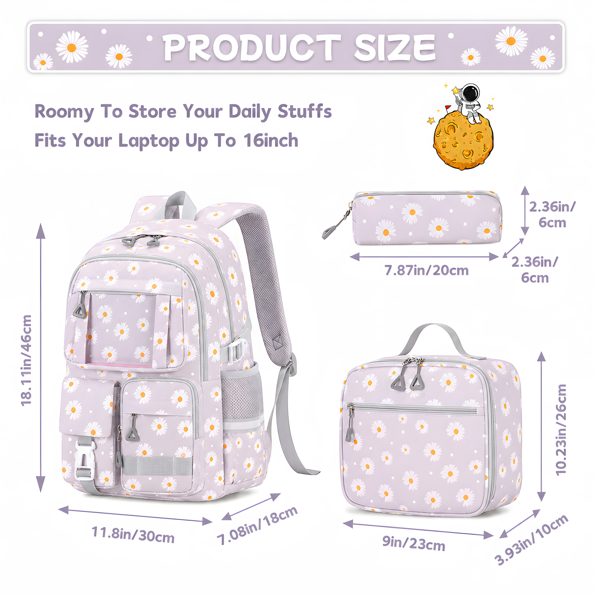 Soda Candy 3-Piece Backpack Set with Lunch Bag photo 2
