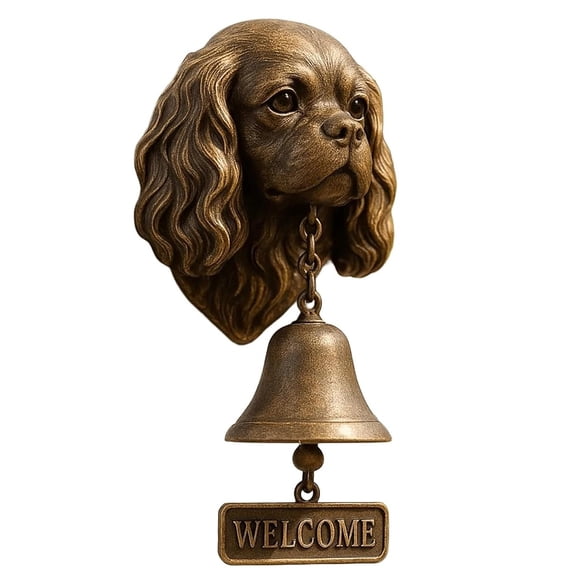 Dog Welcome Doorbell, Vintage Resin Wall Mounted Entry Bell for Porch, Front Door & Garden - Must-Have Lover Giftg